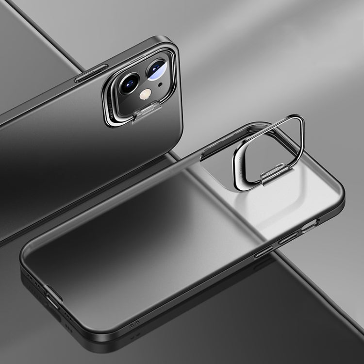 For iPhone 12 mini Shockproof Ultra-thin Right Angle Protective Case with Invisible Holder