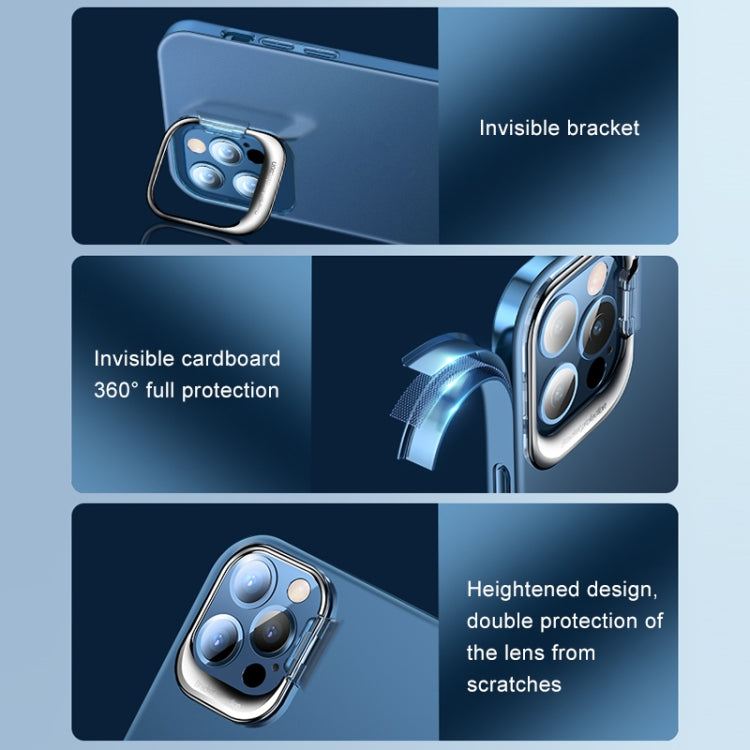 For iPhone 12 mini Shockproof Ultra-thin Right Angle Protective Case with Invisible Holder