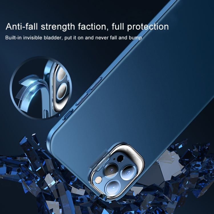 For iPhone 12 / 12 Pro Shockproof Ultra-thin Right Angle Protective Case with Invisible Holder