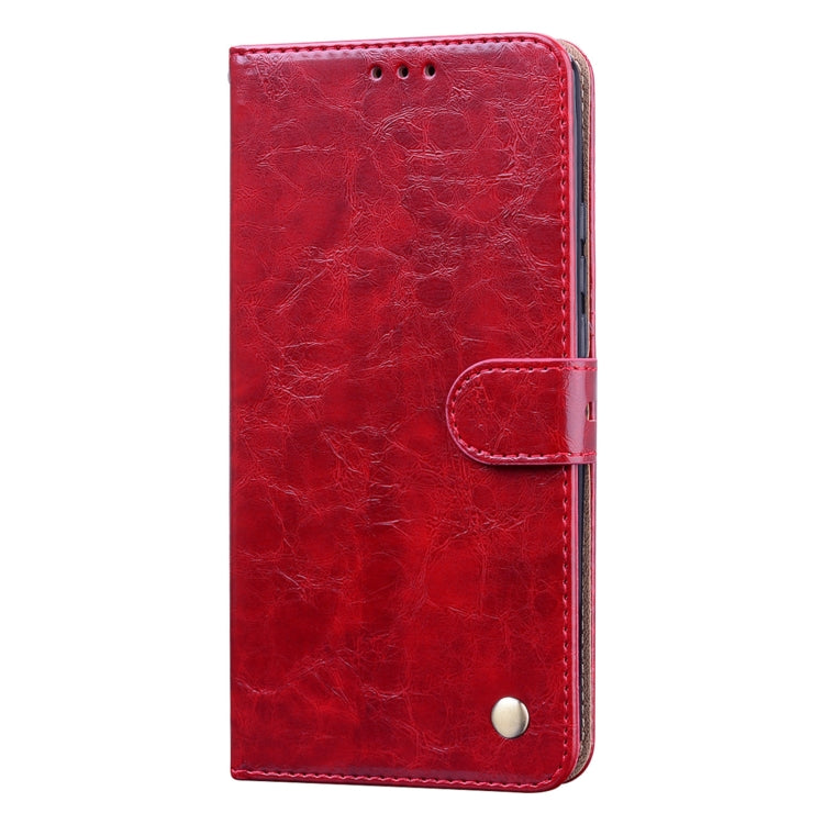 For Xiaomi Redmi 9 Business Style Oil Wax Texture Horizontal Flip Leather Case, with Holder & Card Slots & Wallet