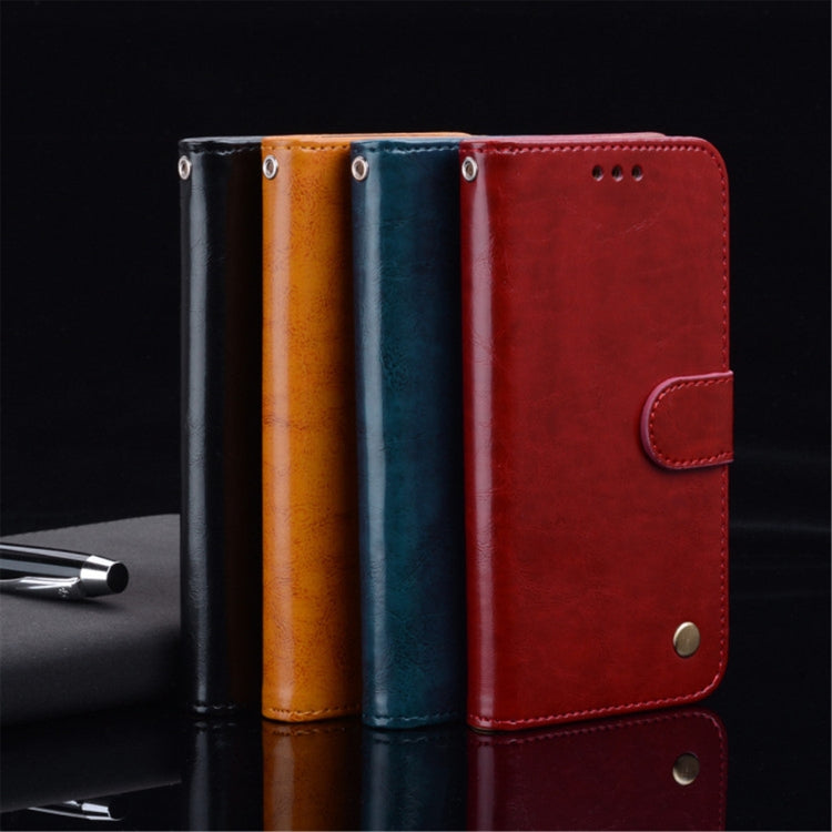 For Xiaomi Redmi 9 Business Style Oil Wax Texture Horizontal Flip Leather Case, with Holder & Card Slots & Wallet