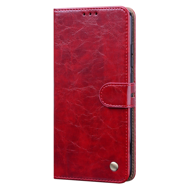 For Xiaomi Redmi 9A Business Style Oil Wax Texture Horizontal Flip Leather Case, with Holder & Card Slots & Wallet