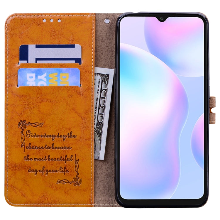 For Xiaomi Redmi 9A Business Style Oil Wax Texture Horizontal Flip Leather Case, with Holder & Card Slots & Wallet