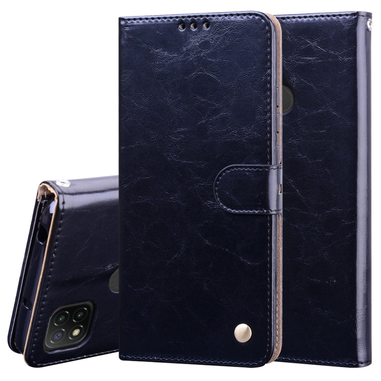 For Xiaomi Redmi 9C Business Style Oil Wax Texture Horizontal Flip Leather Case, with Holder & Card Slots & Wallet