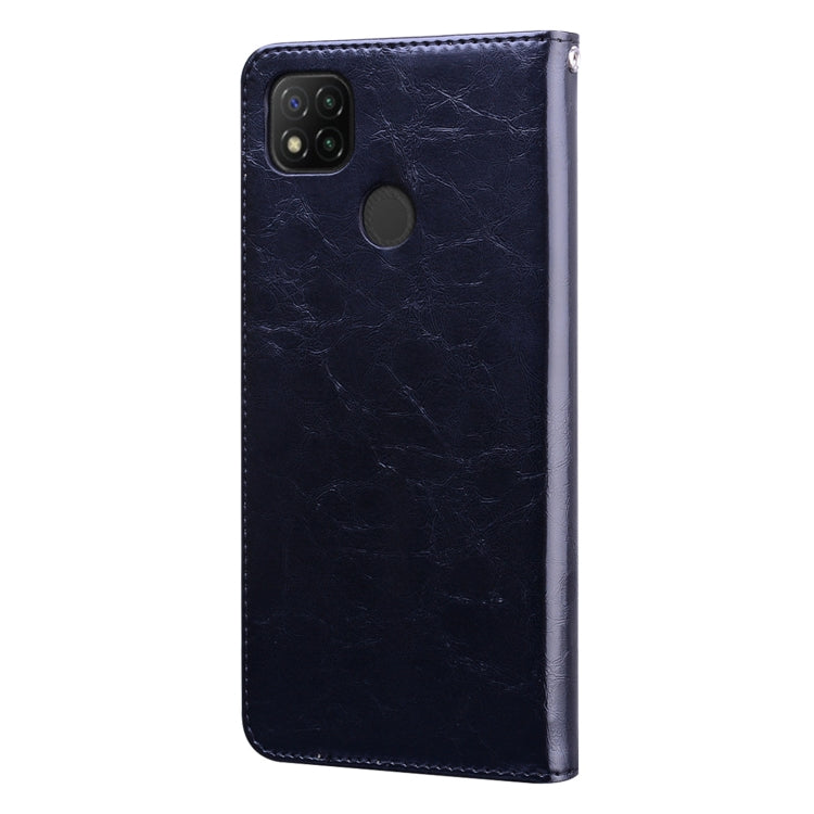 For Xiaomi Redmi 9C Business Style Oil Wax Texture Horizontal Flip Leather Case, with Holder & Card Slots & Wallet