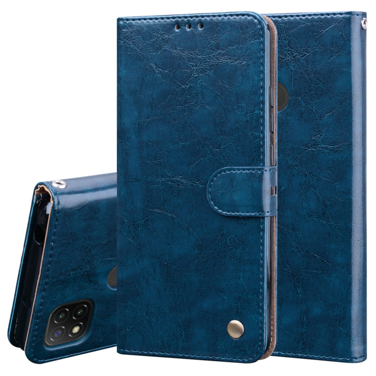 For Xiaomi Redmi 9C Business Style Oil Wax Texture Horizontal Flip Leather Case, with Holder & Card Slots & Wallet