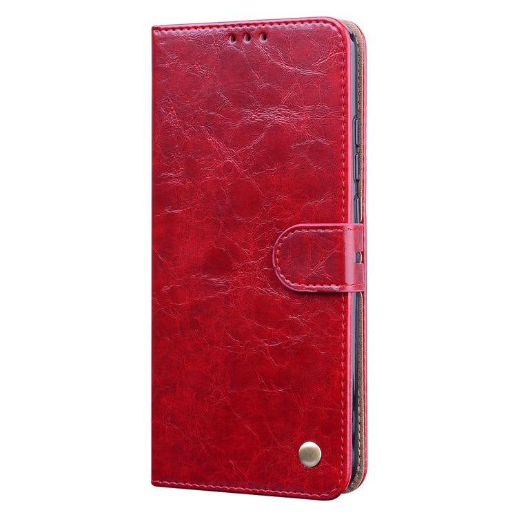 For Xiaomi Redmi 9C Business Style Oil Wax Texture Horizontal Flip Leather Case, with Holder & Card Slots & Wallet