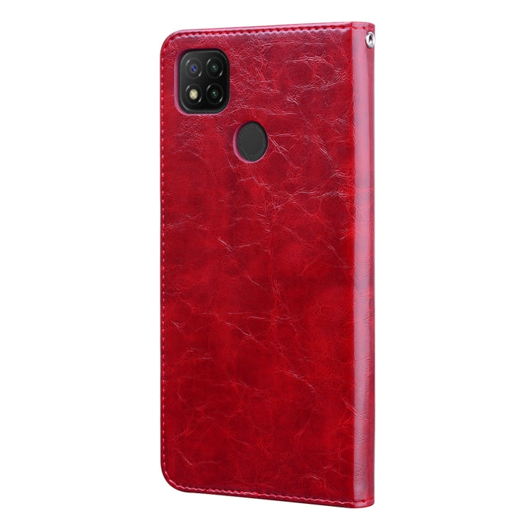 For Xiaomi Redmi 9C Business Style Oil Wax Texture Horizontal Flip Leather Case, with Holder & Card Slots & Wallet