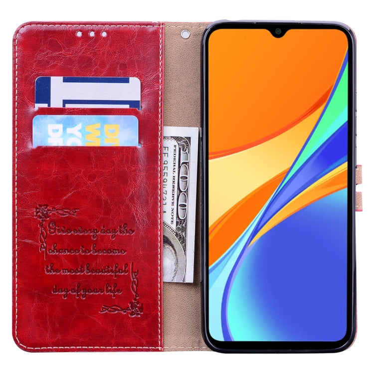 For Xiaomi Redmi 9C Business Style Oil Wax Texture Horizontal Flip Leather Case, with Holder & Card Slots & Wallet