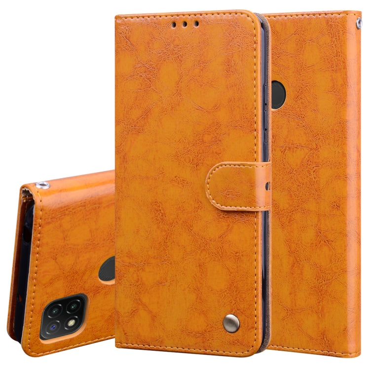 For Xiaomi Redmi 9C Business Style Oil Wax Texture Horizontal Flip Leather Case, with Holder & Card Slots & Wallet