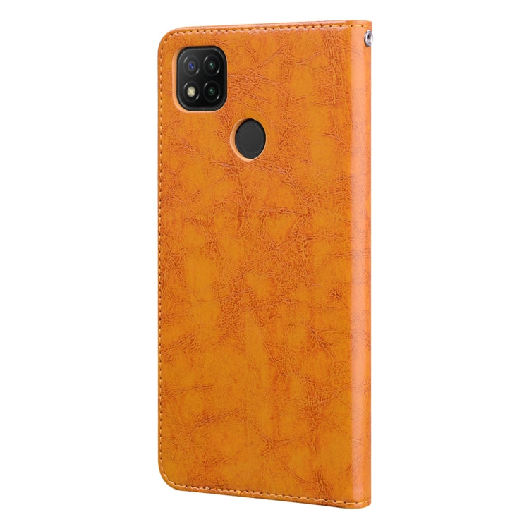 For Xiaomi Redmi 9C Business Style Oil Wax Texture Horizontal Flip Leather Case, with Holder & Card Slots & Wallet