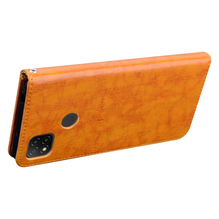 For Xiaomi Redmi 9C Business Style Oil Wax Texture Horizontal Flip Leather Case, with Holder & Card Slots & Wallet