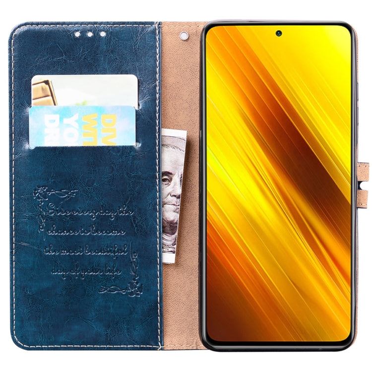 For Xiaomi Poco X3 NFC Business Style Oil Wax Texture Horizontal Flip Leather Case, with Holder & Card Slots & Wallet