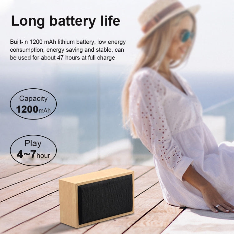 W20 Bluetooth 4.2 Simple Wooden Bluetooth Speaker