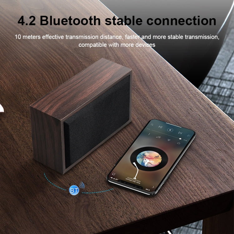 W20 Bluetooth 4.2 Simple Wooden Bluetooth Speaker