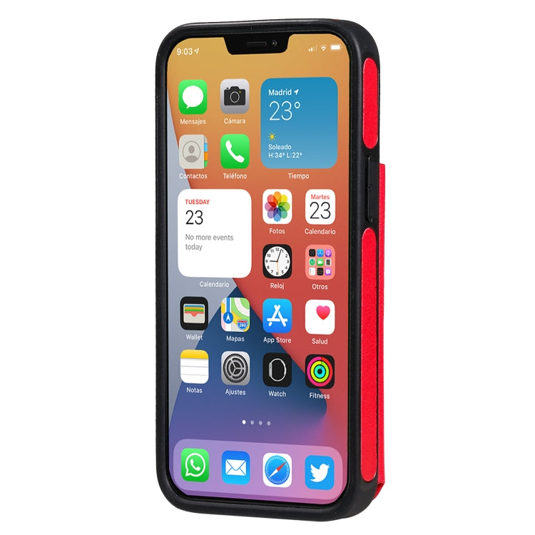 For iPhone 12 mini Solid Color Double Buckle Zipper Shockproof Protective Case