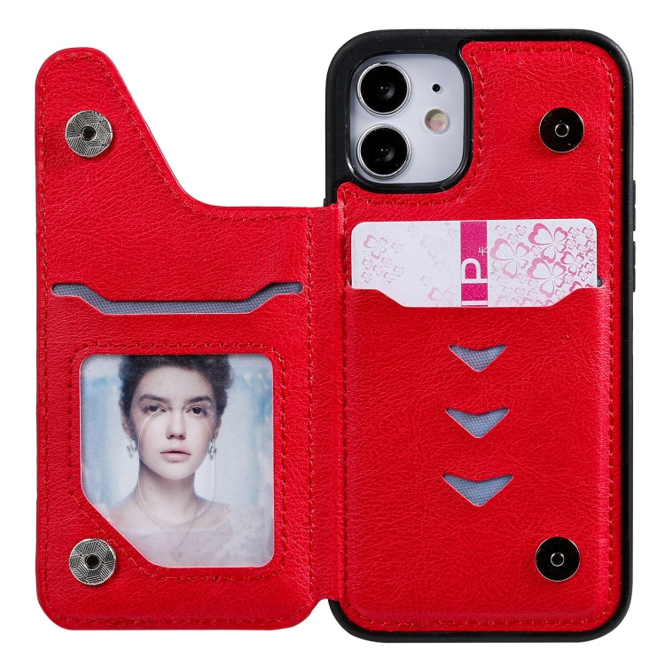 For iPhone 12 mini Solid Color Double Buckle Zipper Shockproof Protective Case