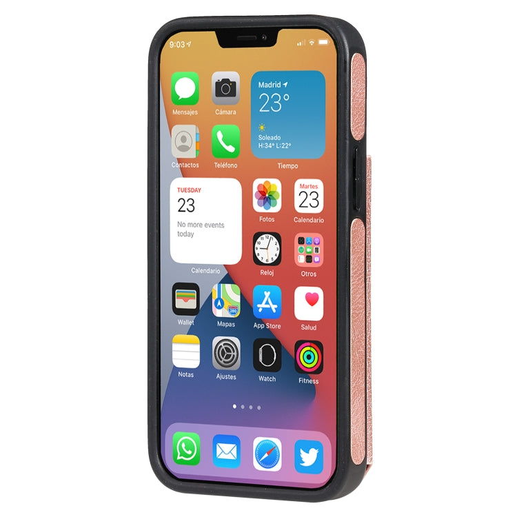 For iPhone 12 mini Solid Color Double Buckle Zipper Shockproof Protective Case