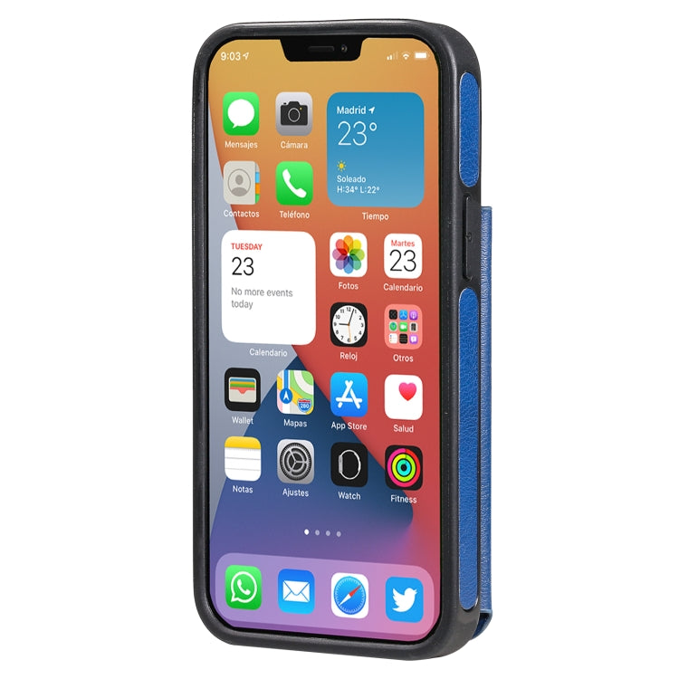 For iPhone 12 mini Solid Color Double Buckle Zipper Shockproof Protective Case