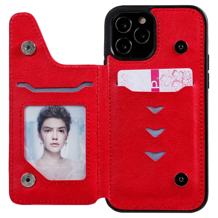 For iPhone 12 / 12 Pro Solid Color Double Buckle Zipper Shockproof Protective Case