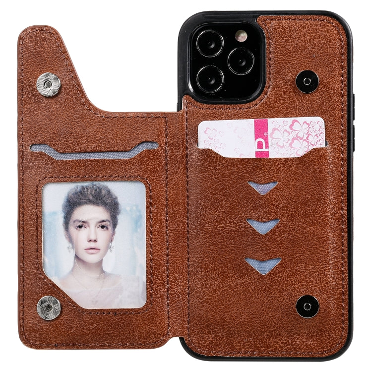 For iPhone 12 / 12 Pro Solid Color Double Buckle Zipper Shockproof Protective Case