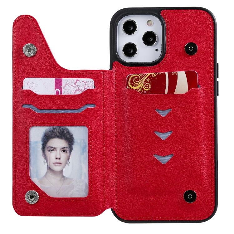 For iPhone 12 Pro Max Solid Color Double Buckle Zipper Shockproof Protective Case