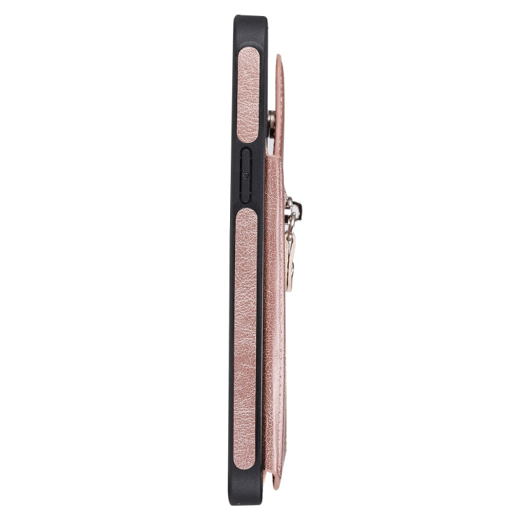 For iPhone 12 Pro Max Solid Color Double Buckle Zipper Shockproof Protective Case