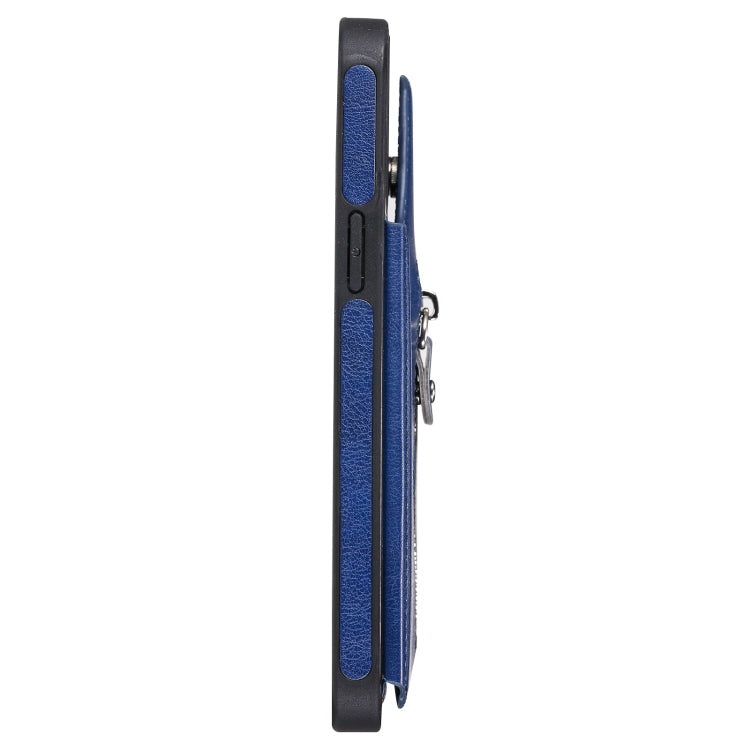 For iPhone 12 Pro Max Solid Color Double Buckle Zipper Shockproof Protective Case