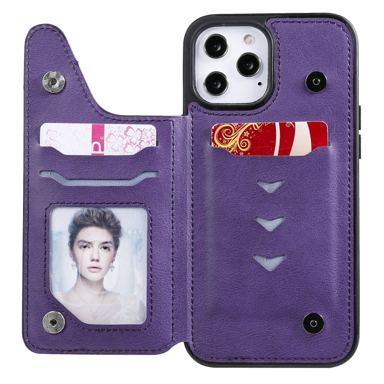 For iPhone 12 Pro Max Solid Color Double Buckle Zipper Shockproof Protective Case