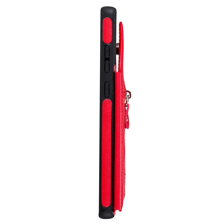 Solid Color Double Buckle Zipper Shockproof Protective Case For Samsung Galaxy Note20