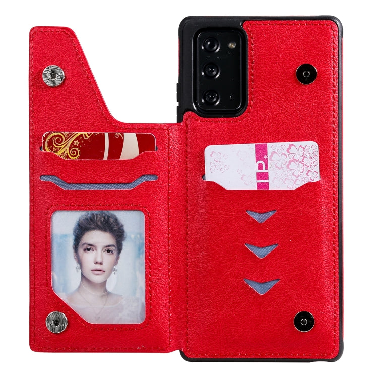 Solid Color Double Buckle Zipper Shockproof Protective Case For Samsung Galaxy Note20