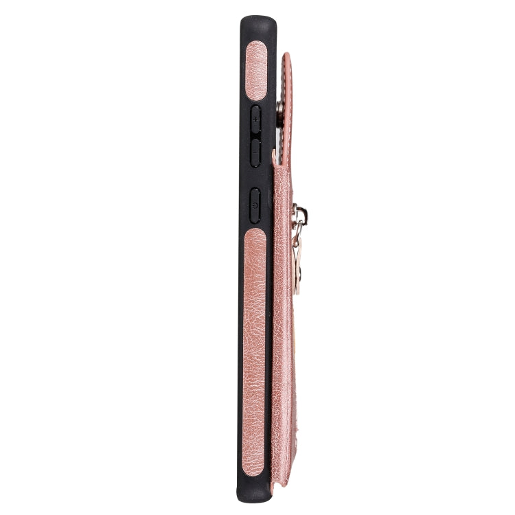 Solid Color Double Buckle Zipper Shockproof Protective Case For Samsung Galaxy Note20