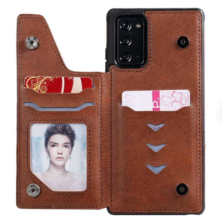 Solid Color Double Buckle Zipper Shockproof Protective Case For Samsung Galaxy Note20