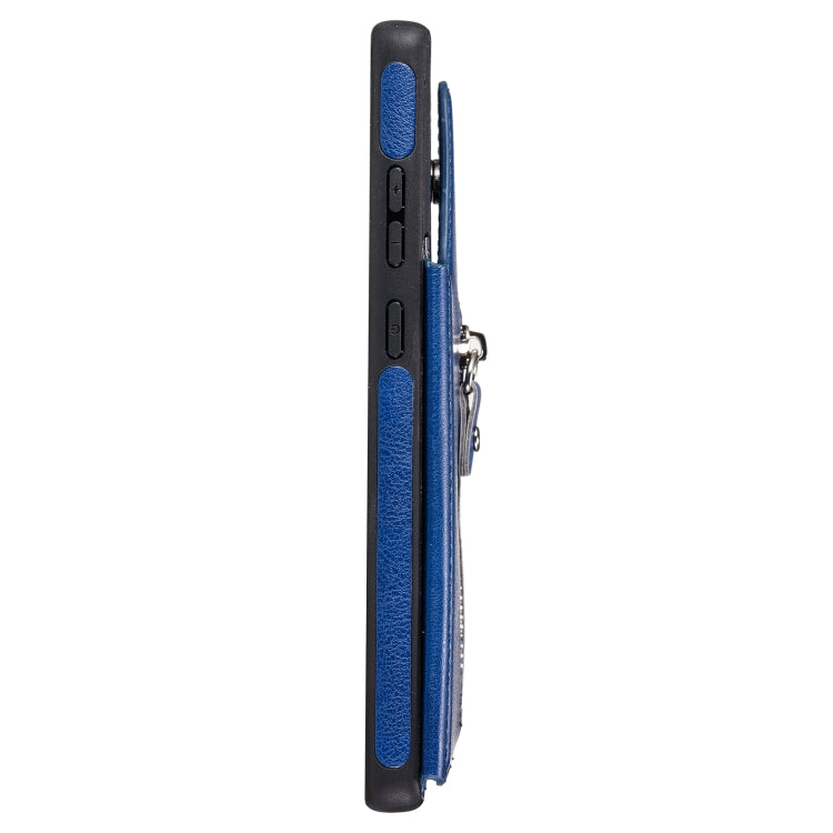 Solid Color Double Buckle Zipper Shockproof Protective Case For Samsung Galaxy Note20