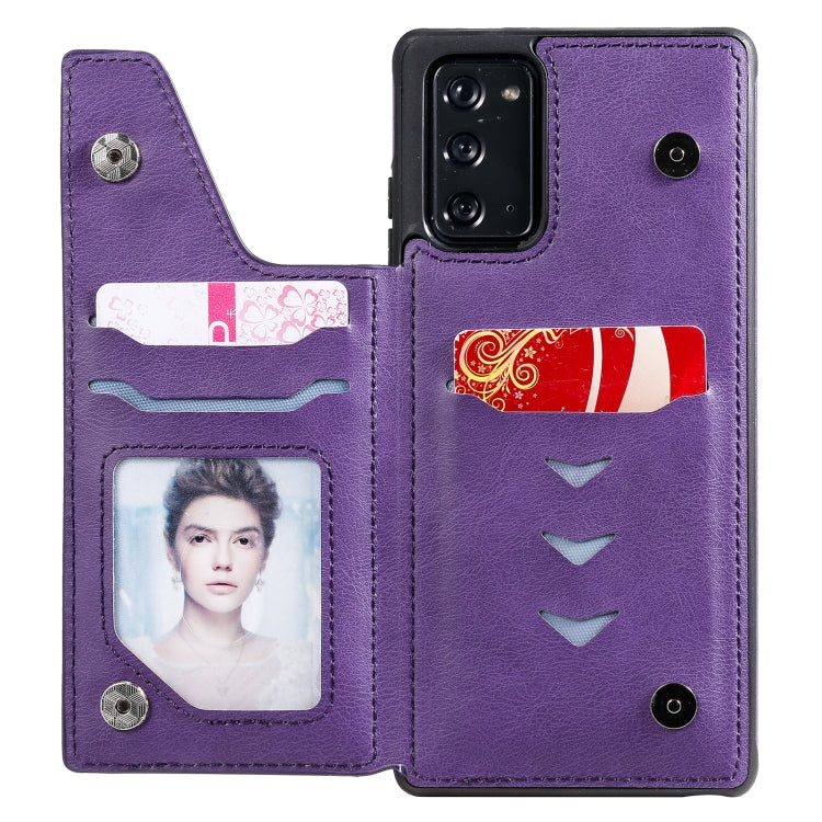 Solid Color Double Buckle Zipper Shockproof Protective Case For Samsung Galaxy Note20