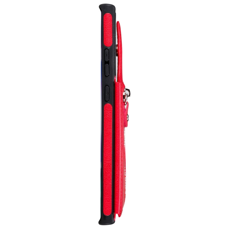 Solid Color Double Buckle Zipper Shockproof Protective Case For Samsung Galaxy Note20 Ultra