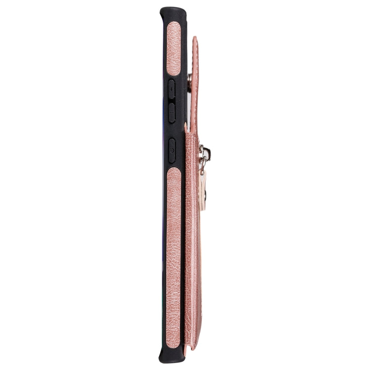 Solid Color Double Buckle Zipper Shockproof Protective Case For Samsung Galaxy Note20 Ultra