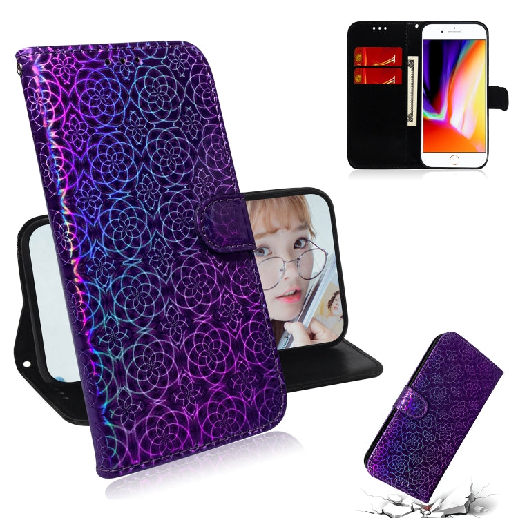For iPhone 7 Plus / 8 Plus Solid Color Colorful Magnetic Buckle Horizontal Flip PU Leather Case with Holder & Card Slots & Wallet & Lanyard