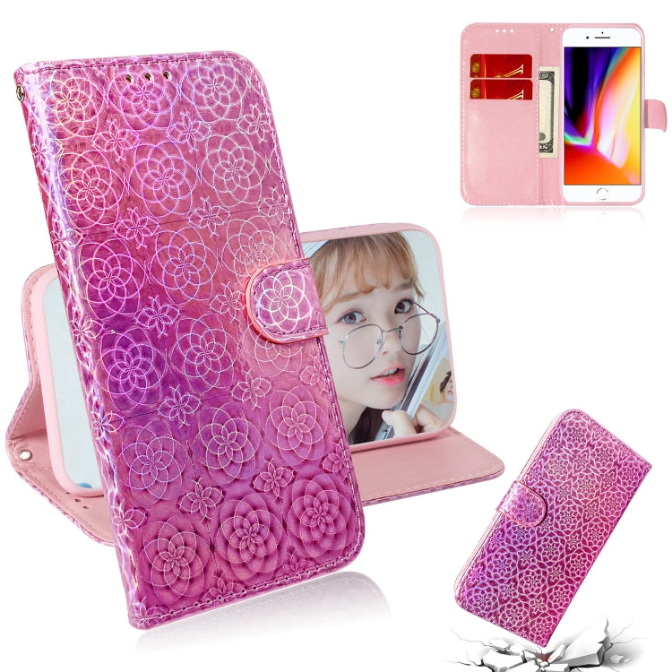 For iPhone 7 Plus / 8 Plus Solid Color Colorful Magnetic Buckle Horizontal Flip PU Leather Case with Holder & Card Slots & Wallet & Lanyard