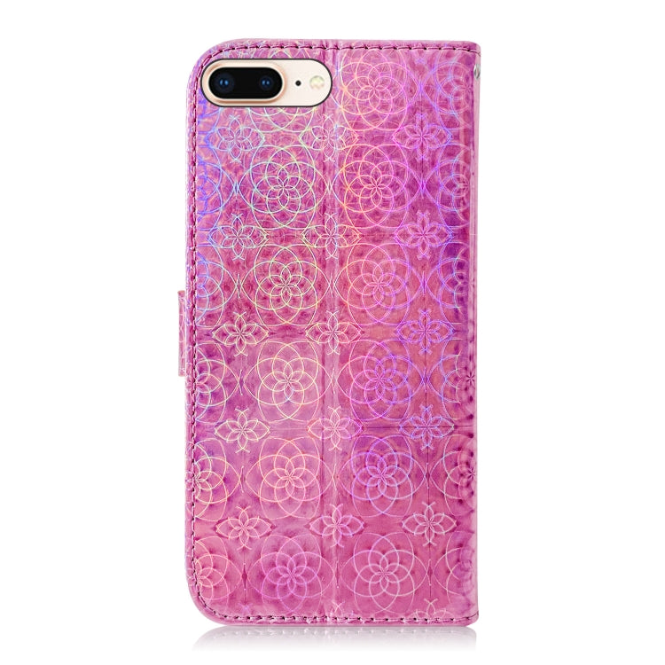 For iPhone 7 Plus / 8 Plus Solid Color Colorful Magnetic Buckle Horizontal Flip PU Leather Case with Holder & Card Slots & Wallet & Lanyard