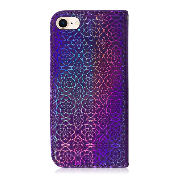 For iPhone 7 / 8 Solid Color Colorful Magnetic Buckle Horizontal Flip PU Leather Case with Holder & Card Slots & Wallet & Lanyard