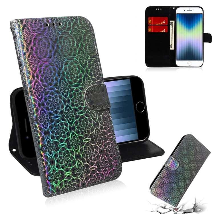 For iPhone 7 / 8 Solid Color Colorful Magnetic Buckle Horizontal Flip PU Leather Case with Holder & Card Slots & Wallet & Lanyard
