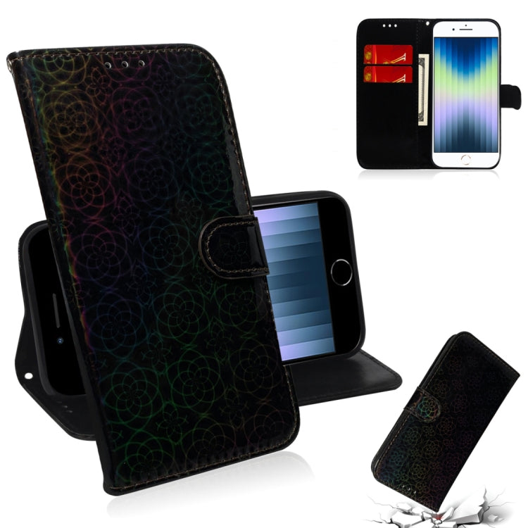 For iPhone 7 / 8 Solid Color Colorful Magnetic Buckle Horizontal Flip PU Leather Case with Holder & Card Slots & Wallet & Lanyard