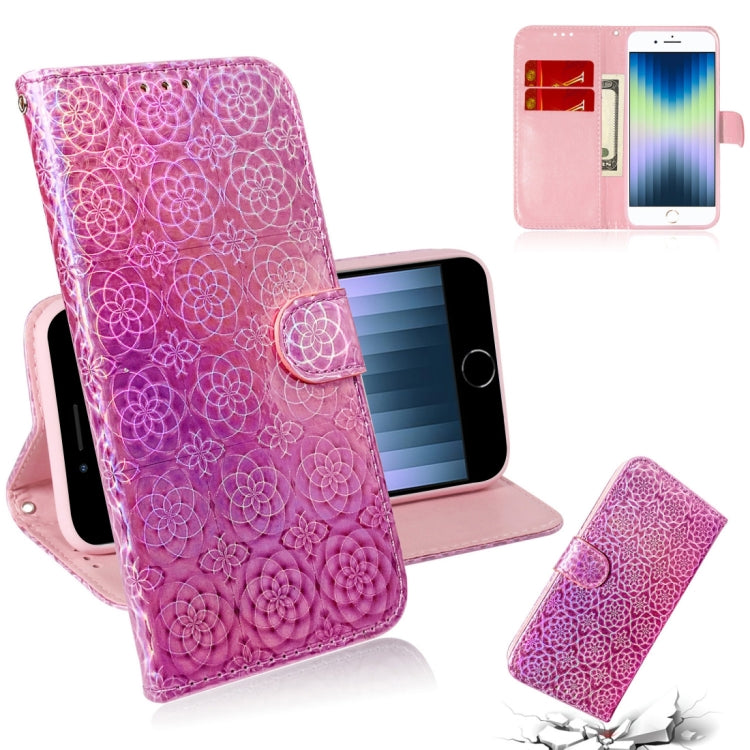 For iPhone 7 / 8 Solid Color Colorful Magnetic Buckle Horizontal Flip PU Leather Case with Holder & Card Slots & Wallet & Lanyard