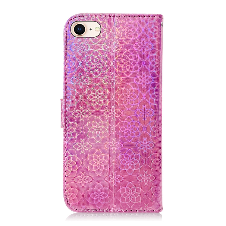 For iPhone 7 / 8 Solid Color Colorful Magnetic Buckle Horizontal Flip PU Leather Case with Holder & Card Slots & Wallet & Lanyard