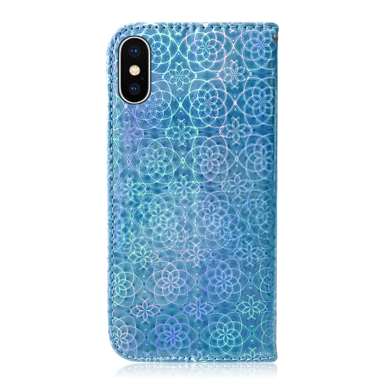 For iPhone X / XS Solid Color Colorful Magnetic Buckle Horizontal Flip PU Leather Case with Holder & Card Slots & Wallet & Lanyard