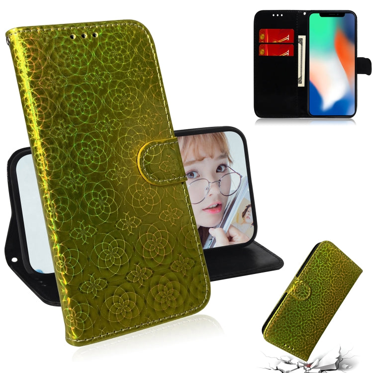 For iPhone X / XS Solid Color Colorful Magnetic Buckle Horizontal Flip PU Leather Case with Holder & Card Slots & Wallet & Lanyard