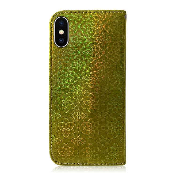For iPhone X / XS Solid Color Colorful Magnetic Buckle Horizontal Flip PU Leather Case with Holder & Card Slots & Wallet & Lanyard