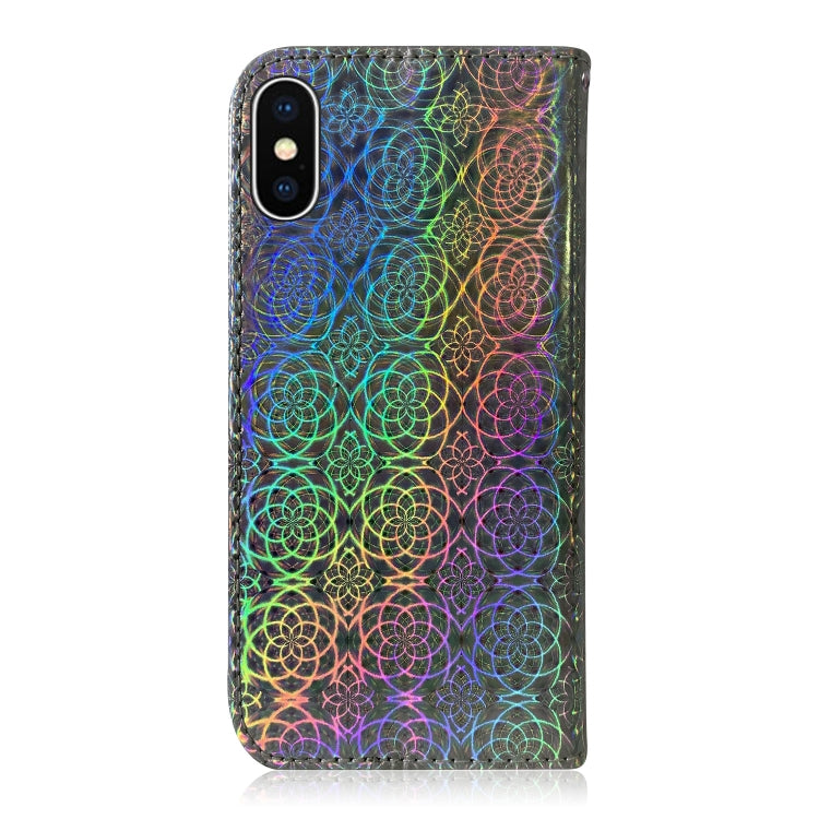For iPhone X / XS Solid Color Colorful Magnetic Buckle Horizontal Flip PU Leather Case with Holder & Card Slots & Wallet & Lanyard