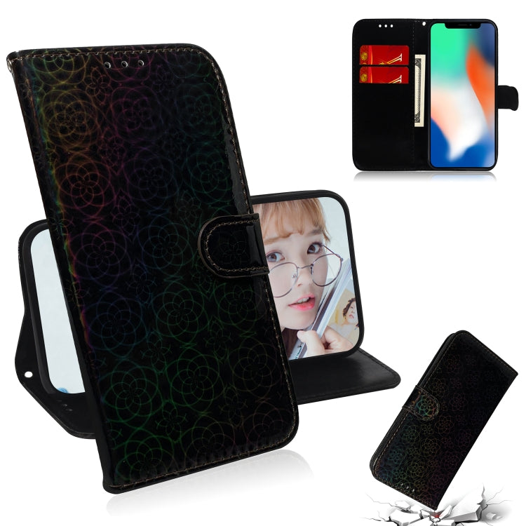 For iPhone X / XS Solid Color Colorful Magnetic Buckle Horizontal Flip PU Leather Case with Holder & Card Slots & Wallet & Lanyard